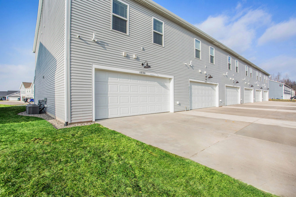 Exterior of our private two car garages